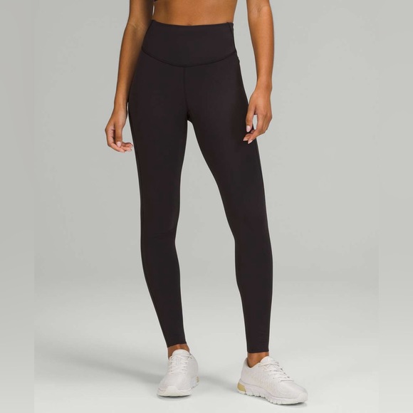 Lululemon Base Pace High Rise Tight 28" Brushed size 0 Black BLK - Picture 2 of 5